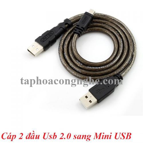 Unitek 27805 Y-C436 0.8M Cáp 2 đầu USB 2.0 sang Mini usb 30027805
